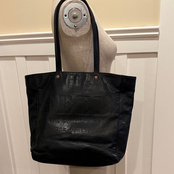 Feed Handbags - black leather FEED 1 Bag from FEED Projects